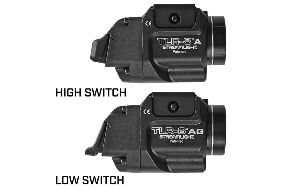 Streamlight introduced the TLR-8 A and the TLR-8 A G, offering ergonomic rear switch options with either a low or high position. (Photo: Streamlight)[|CREDIT|]
