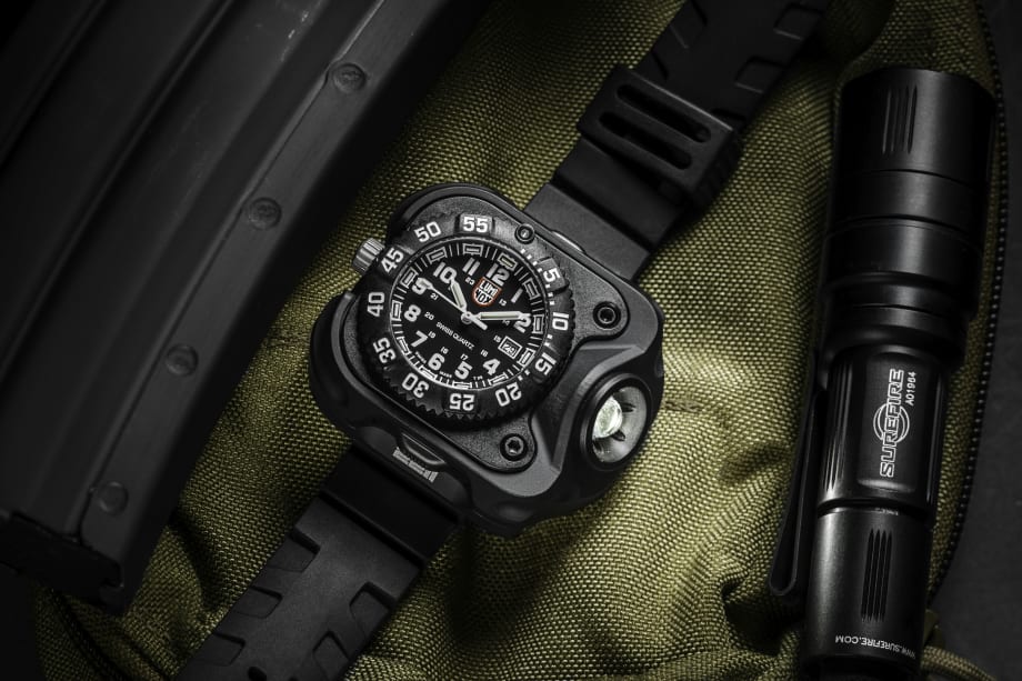 SureFire 2211 Luminox WristLight Features 300 Lumens, Integral Swiss Timepiece