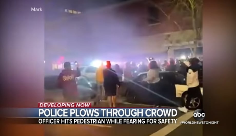 WA Officer Drives Through Crowd After Patrol Vehicle Mobbed