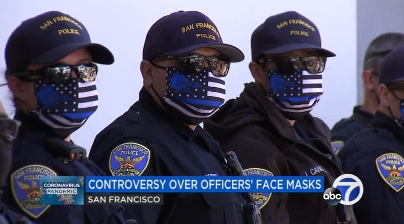 San Francisco Chief Bans Use of "Thin Blue Line" Facial Masks