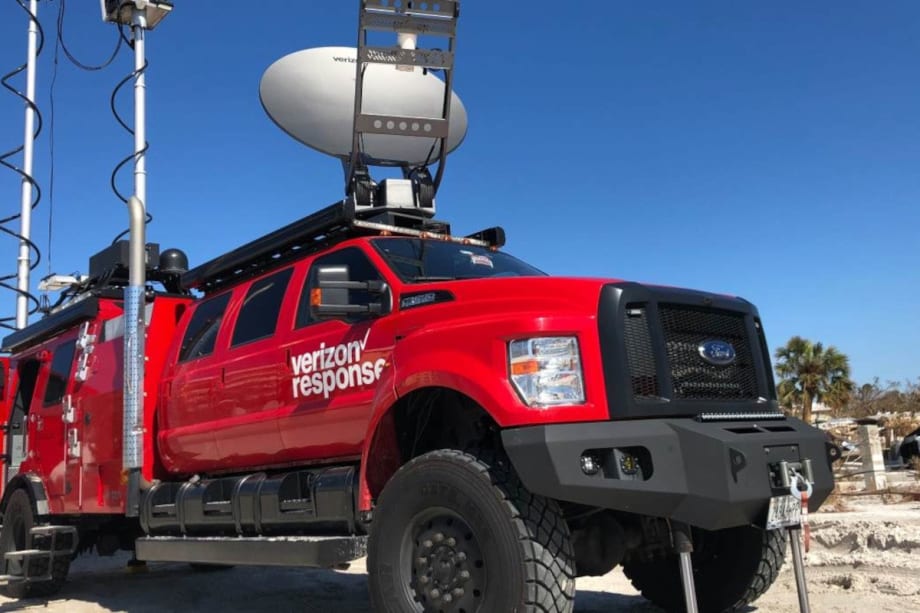 Verizon Frontline's THOR offers its own private 5G  network and features capabilities ranging from commercial satellite options to an onboard drone. (Photo: Verizon Frontline)[|CREDIT|]