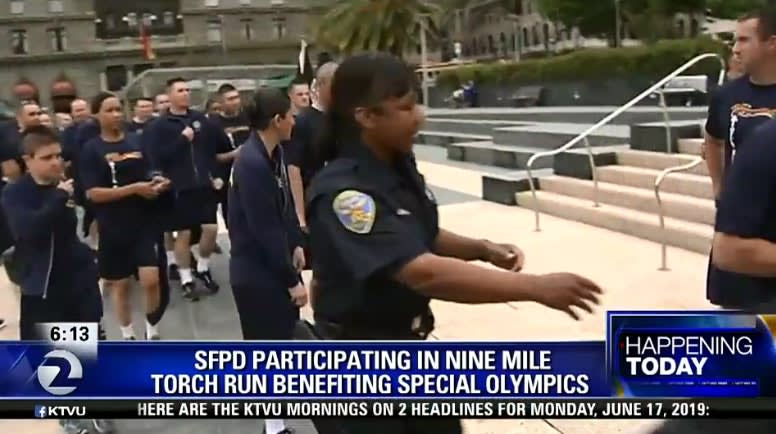 California Police Participate in Nine-Mile Special Olympics Run