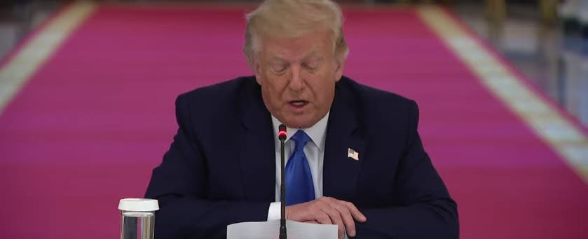 Trump Holds White House Roundtable Meeting with Police Supporters