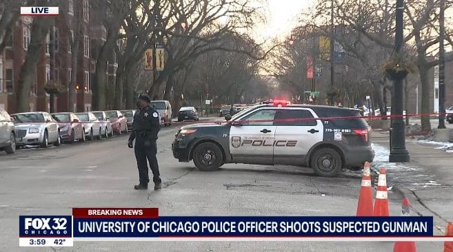 University Officer Critically Wounds Suspect in Chicago Shootout