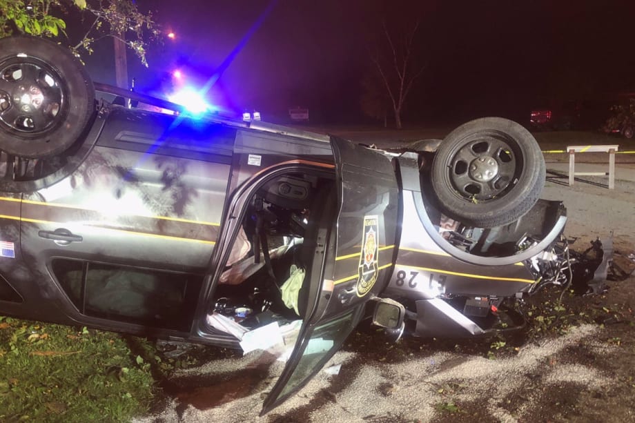 Burglary Suspect in Vehicle Pursuit Rams Squad Car, Injures PA Troopers