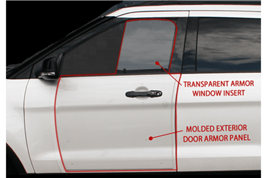 Transparent Armor Window Insert and B-Kit Add-On Door Armor