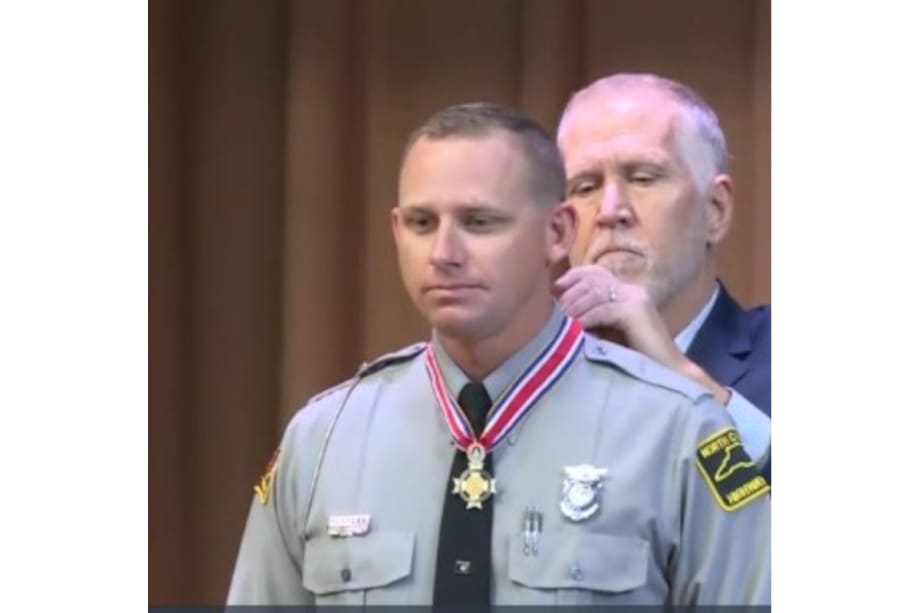 NC Trooper Shot in Face at Traffic Stop Receives Congressional Bravery Award