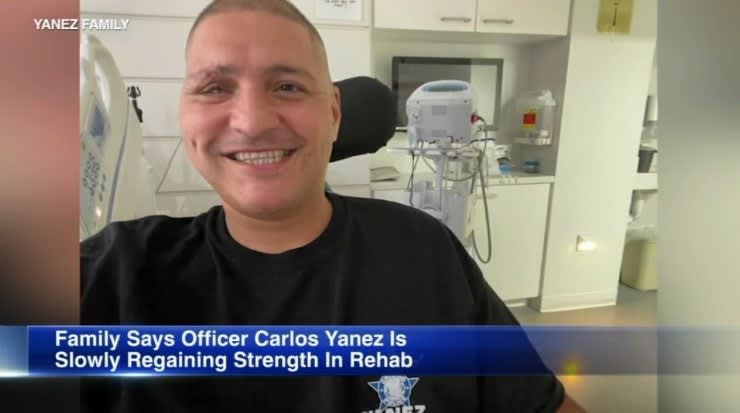 Family Says Wounded and Paralyzed Chicago Officer Working "110%" to Recover