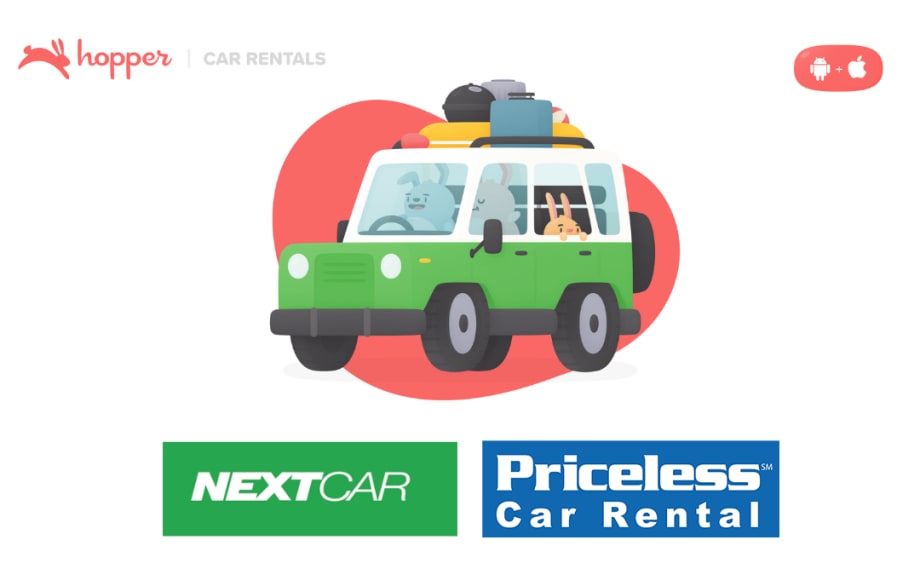 NextCar, Priceless Car Rental Debut on Hopper