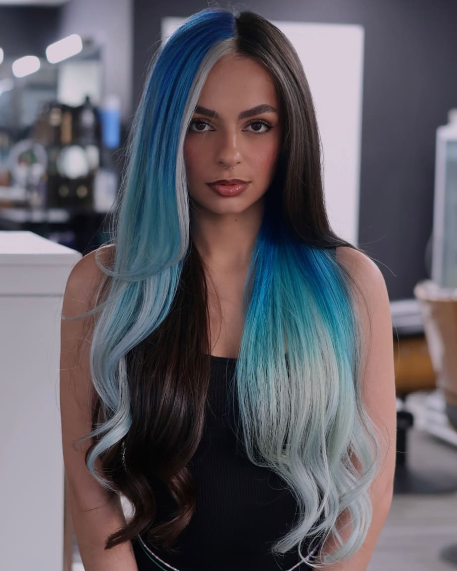 Color Formula: Ocean Blue Split with Pravana 
