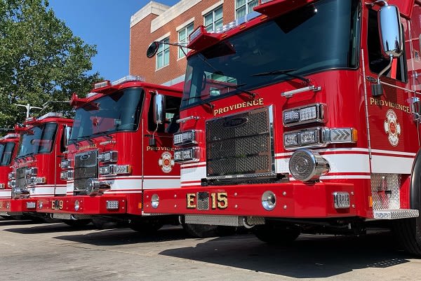 Rhode Island Fire Department Unveils 6 New Fire Trucks