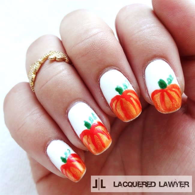 National Pumpkin Day Nail Art