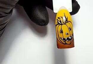 Pumpkin Nail Art Using LeChat Perfect Match