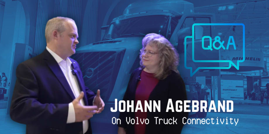 Volvo's Johann Agebrand talks to HDT's Deborah Lockridge