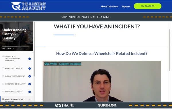 Q’Straint’s National Wheelchair Securement Training Seminar Goes Virtual