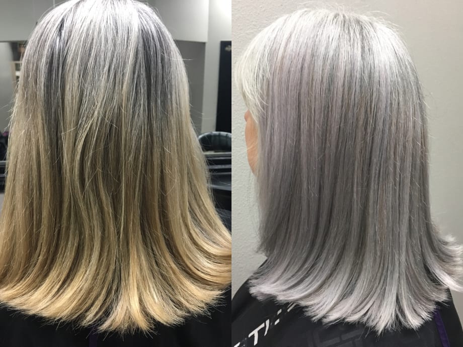 COLOR CORRECTION: Matching Natural Silver Hair