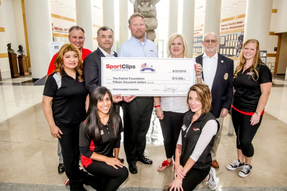 Driver Denny Hamlin and Sport Clips Honor Military at Darlington Races
