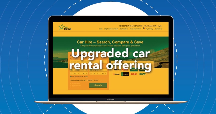 Rentalcars Connect Partners with Canada's Air Transat