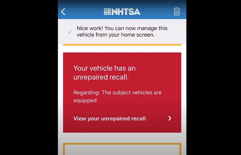 NHTSA Launches Vehicle Recall Alert App