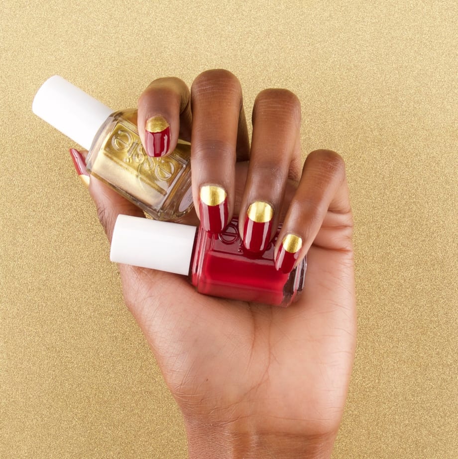 Nail How-To: Red and Gold Holiday Manicure