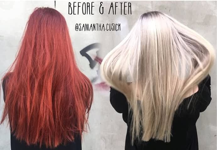TRANSFORMATION: Gorgeous Red To Gorgeous Blonde