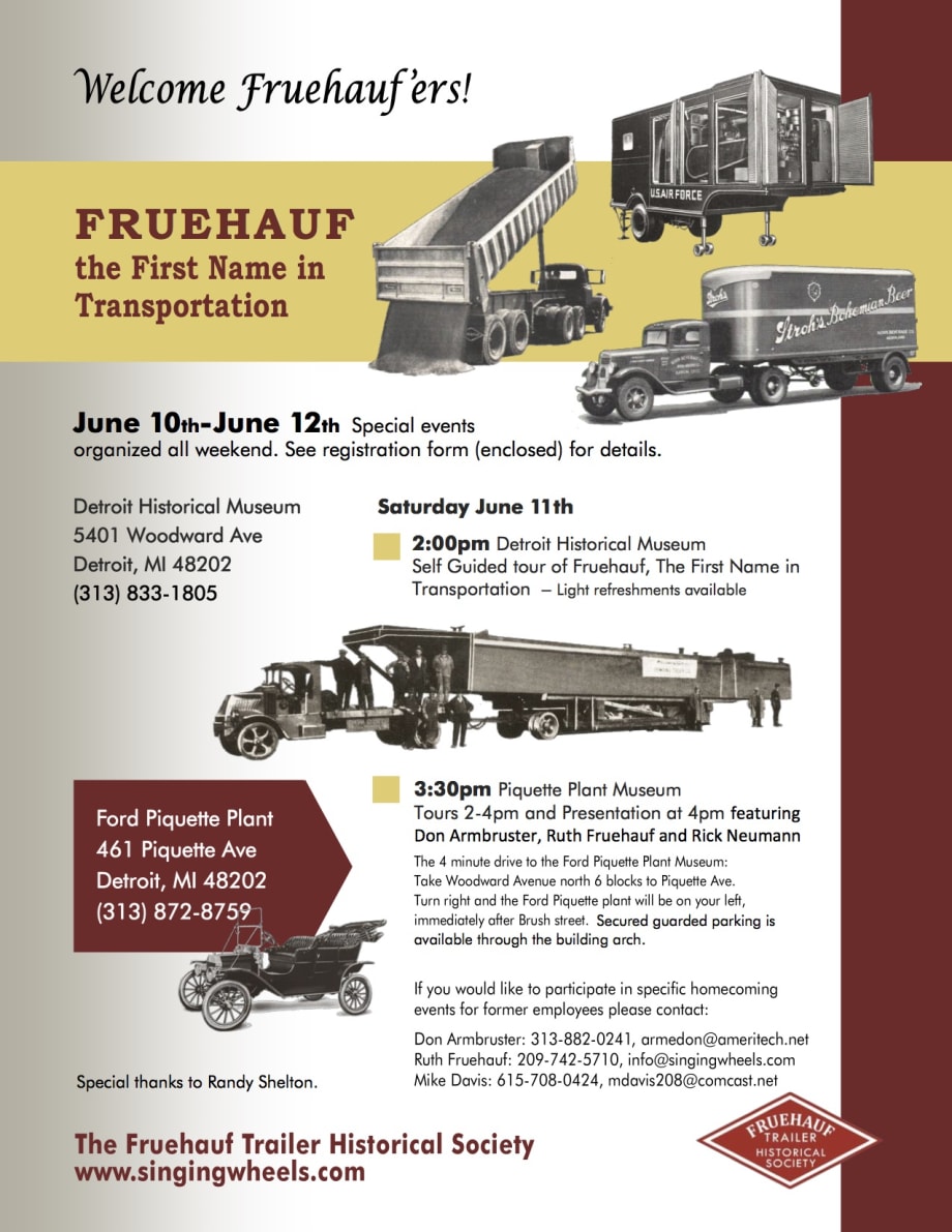 Fruehauf Trailer Reunion Set for Next Month in Detroit