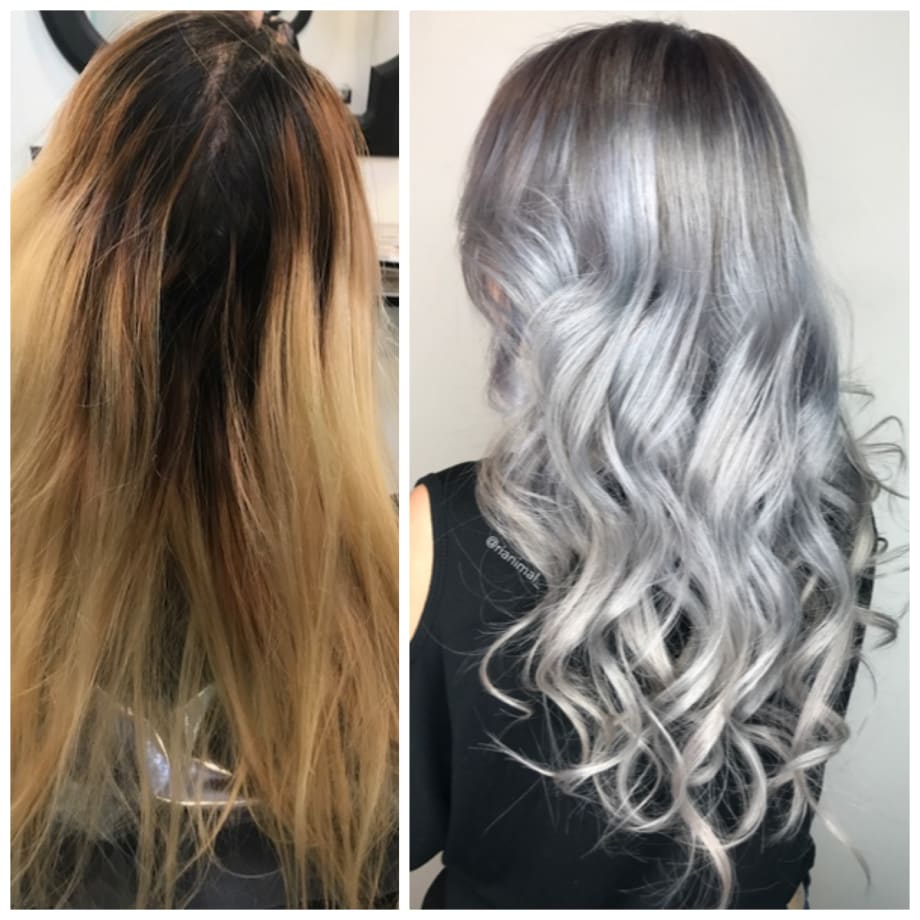 MAKEOVER: Grown-Out and Faded To Silver Melt