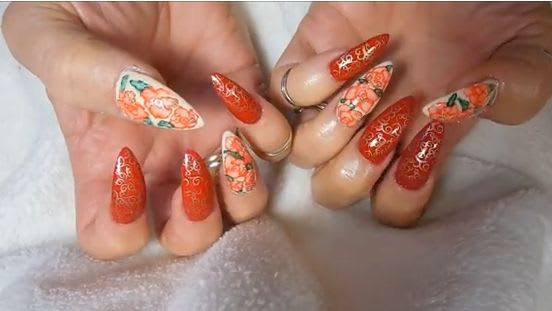 How to Paint Water Roses on Nails