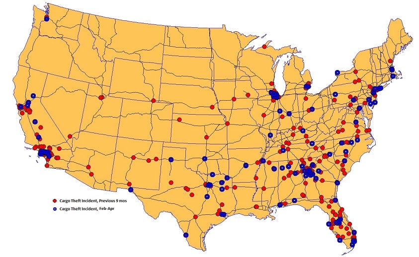 Truck Cargo Thefts Drop, Value of Heists Jumps