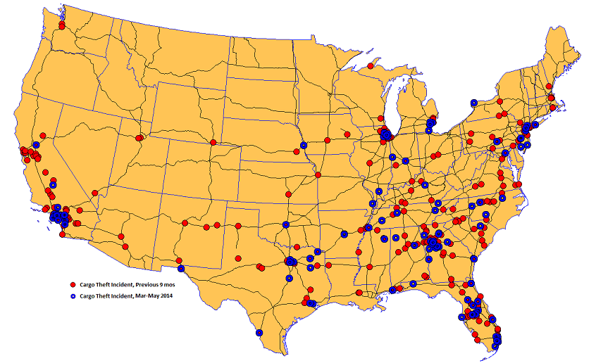 Truck Cargo Thefts Drop 11% March Through May, Average Loss Jumps