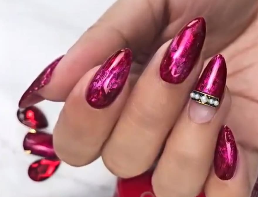 Ruby-inspired Nail Art Tutorial