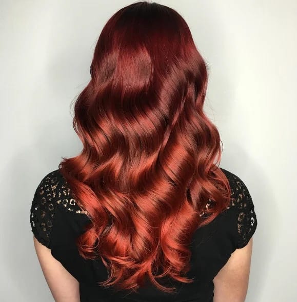 Ruby Red Colormelt with Wella and Pravana