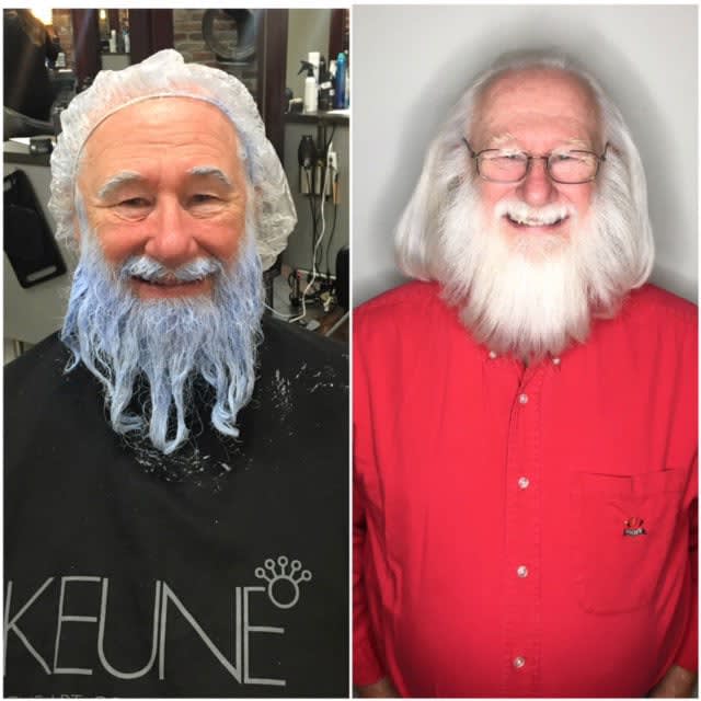 Beard, Brows and Hair: Santa Claus Bleach and Tone