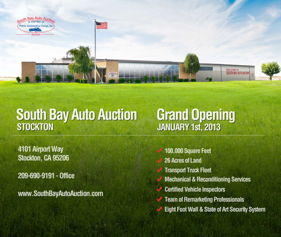 South Bay Auto Auction Announces New Facility