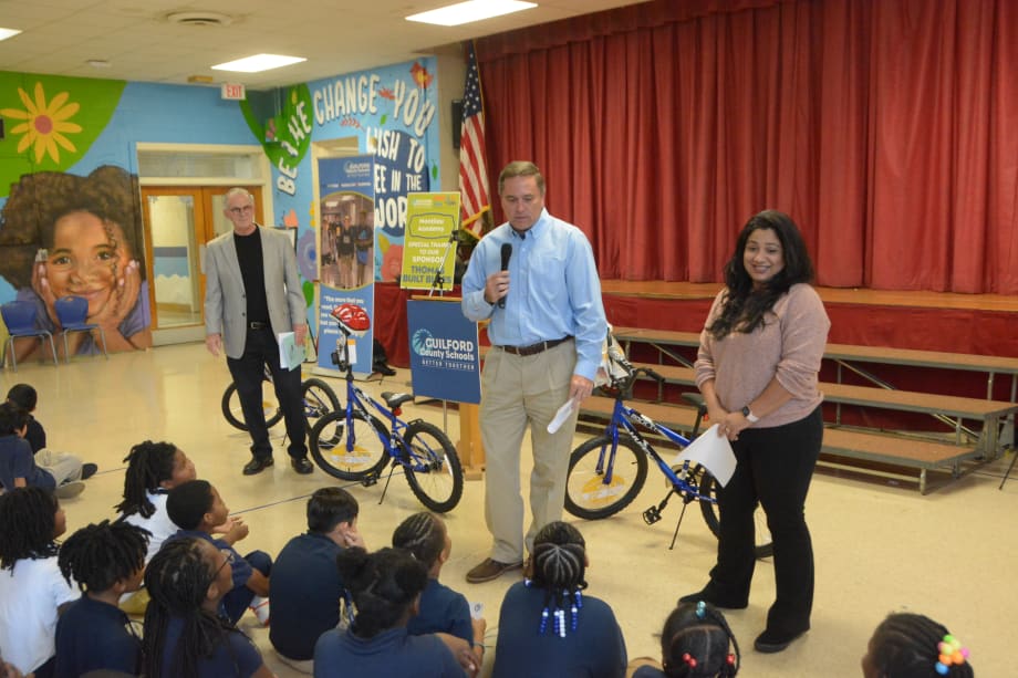 Thomas Built Buses Donates Bikes to Foundation
