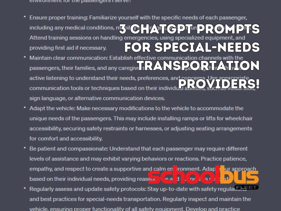 3 ChatGPT Prompts for Special-Needs Transportation Providers