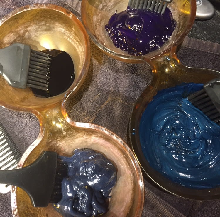 Platinum To Silver, Slate, Violet and Aqua
