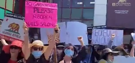 Nailing it for America Holds Protest to Reopen Nail Salons