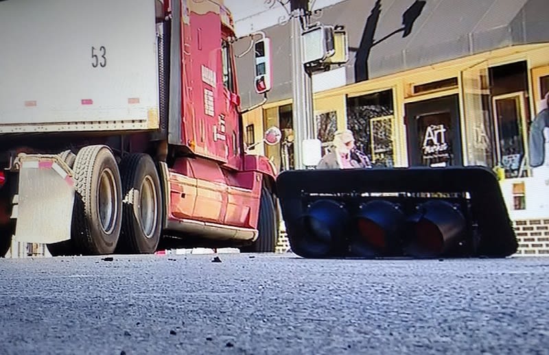 Truck vs. Traffic Light Makes the News