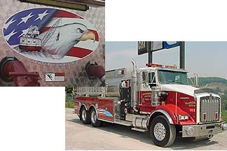 Fire Truck Honors Flight 93 Heroes