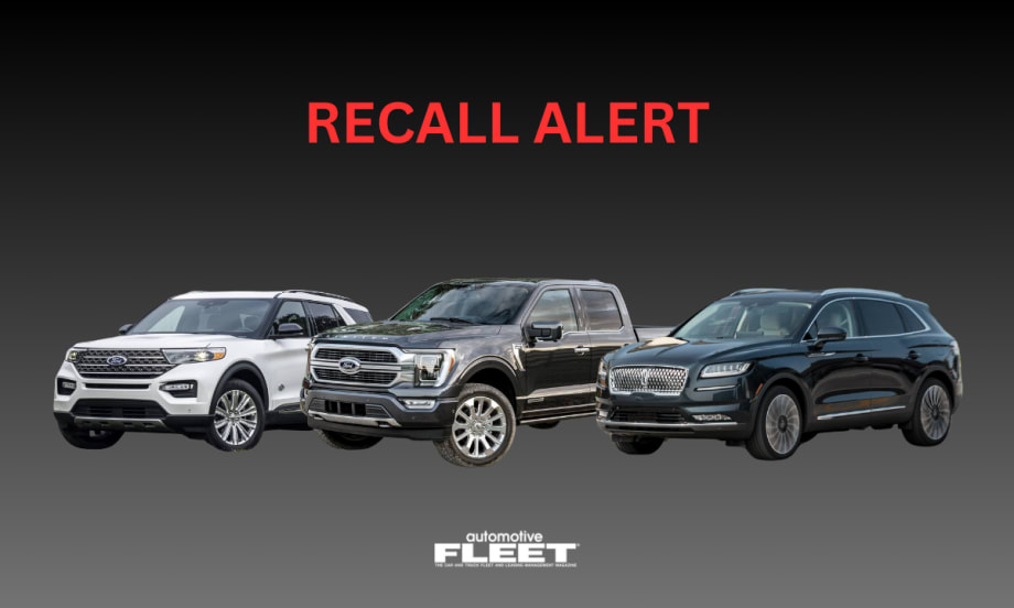 A graphic with text reading "RECALL ALERT" and a lineup of cars below it.