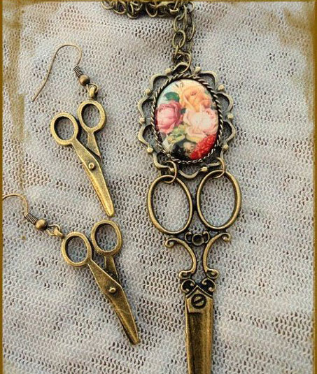 Hairdresser Jewelry: Scissor Necklaces, Bracelets, Earrings