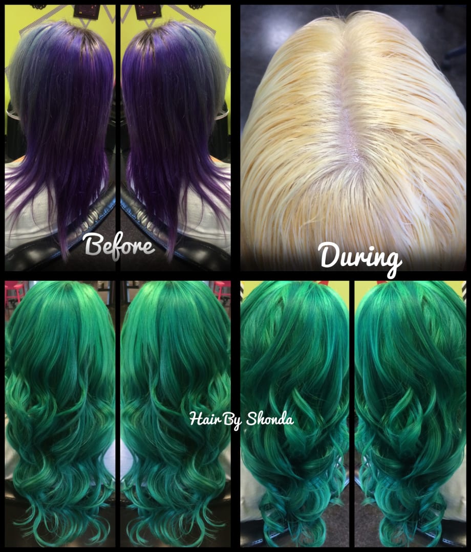 Christmas Green Hair Color!