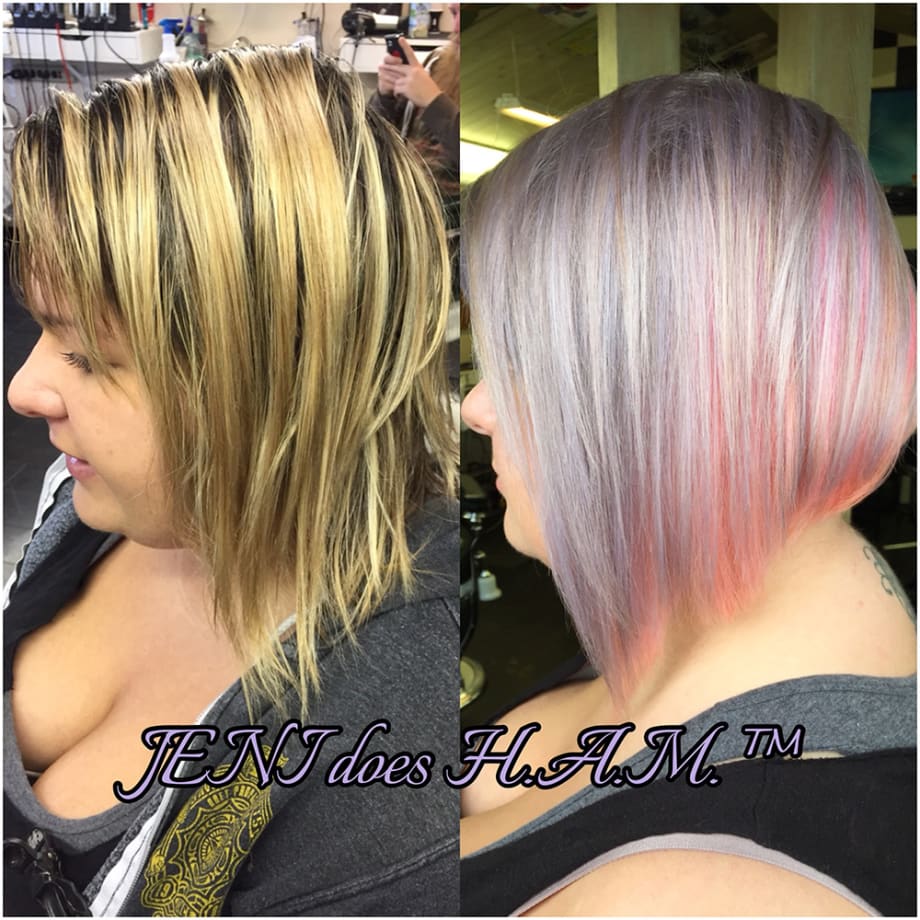 TRANSFORMATION: Silver, Lilac and Cotton Candy Pink Haircolor