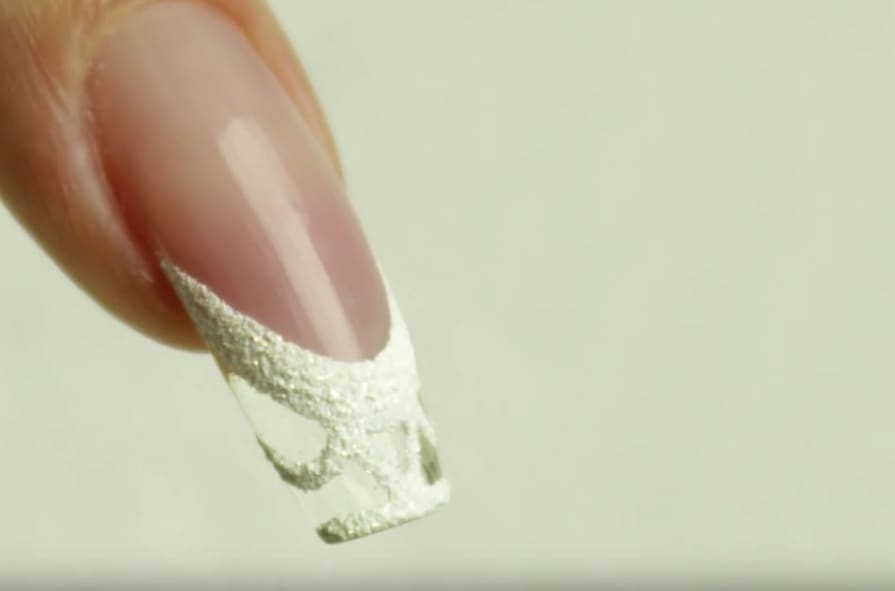 Textured Snowy Nail Design