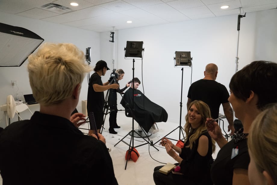 Men's Grooming Specialists: Behind-the-Scenes at Sport Clips Collection Photo Shoot