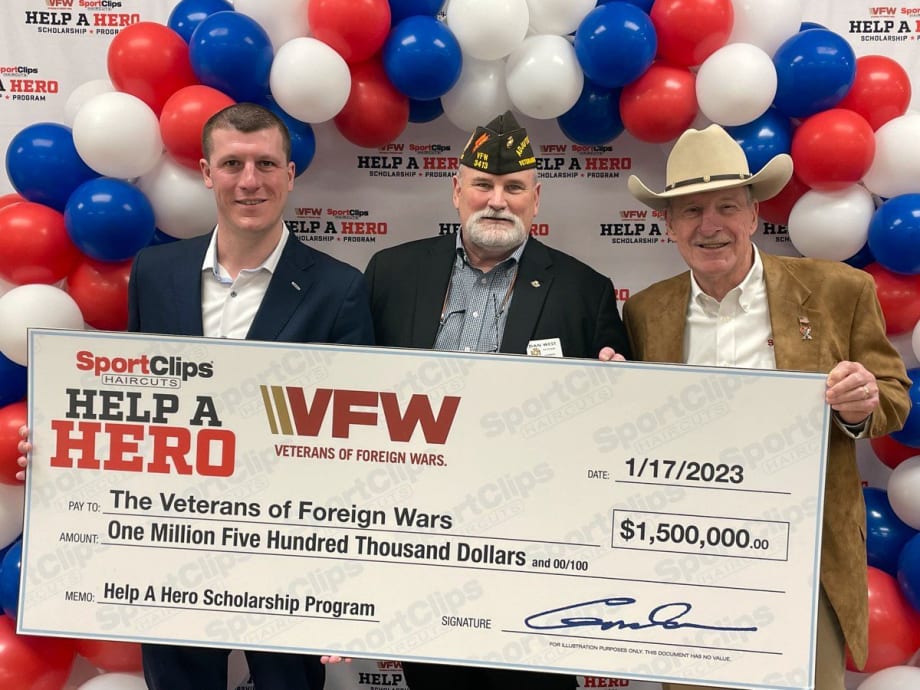 Sport Clips Haircuts Donates $1.5M for Help A Hero Veterans’ Scholarships