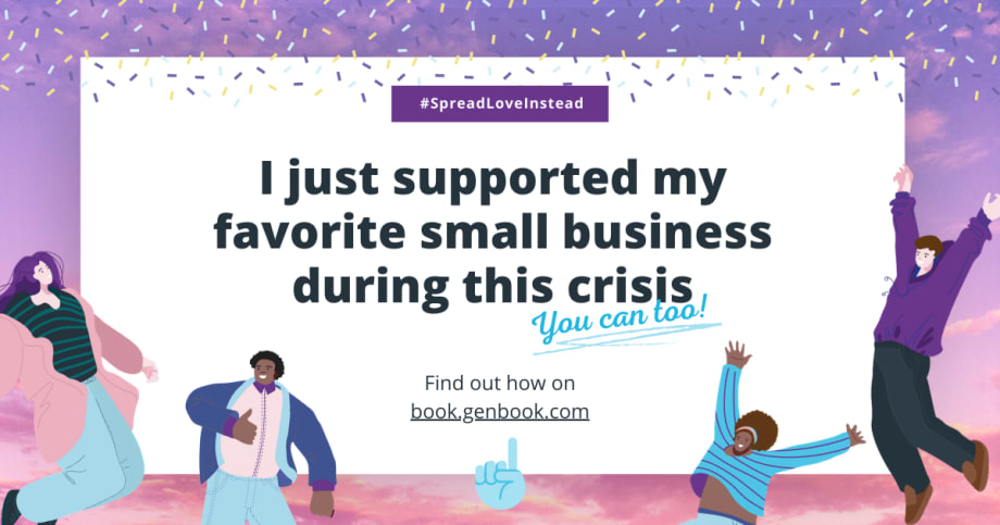 Genbook Launches #SpreadLoveInstead, a Campaign to Generate Income for Service-Based Small Businesses