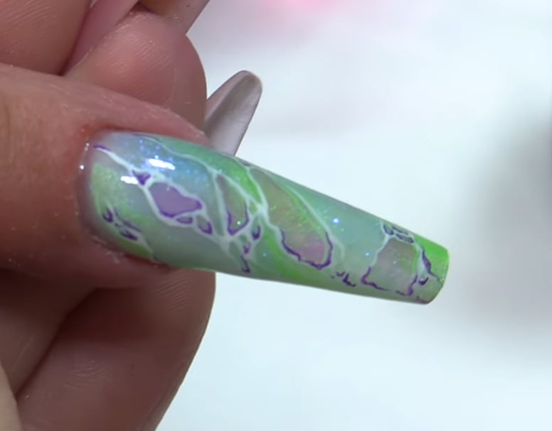 Spring Mylar Granite Nail Art