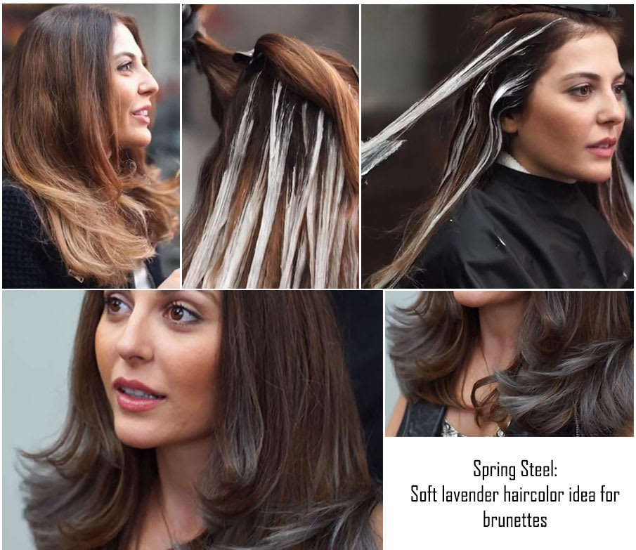 HOW-TO: Spring Steel, "Whisper" Soft Lavender Freelights For Brunettes